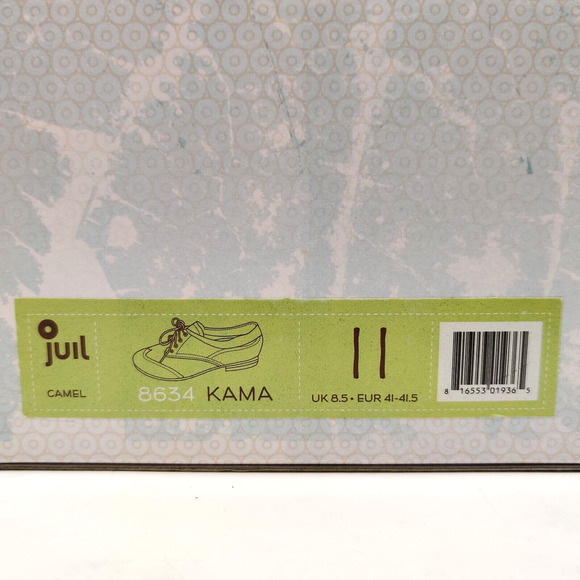 Juil 8634 Kama Womens Wingtip Oxford Shoes US 11 Camel Brown Soft Comfort NIB - Picture 9 of 16